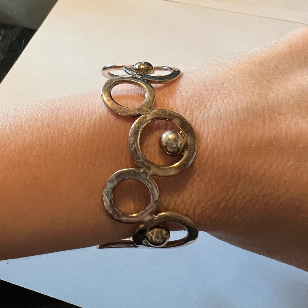 Sterling modernist cuff bracelet